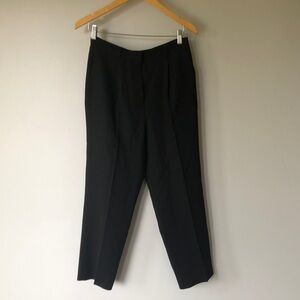 𝅺WOOL pleated high rise trousers black